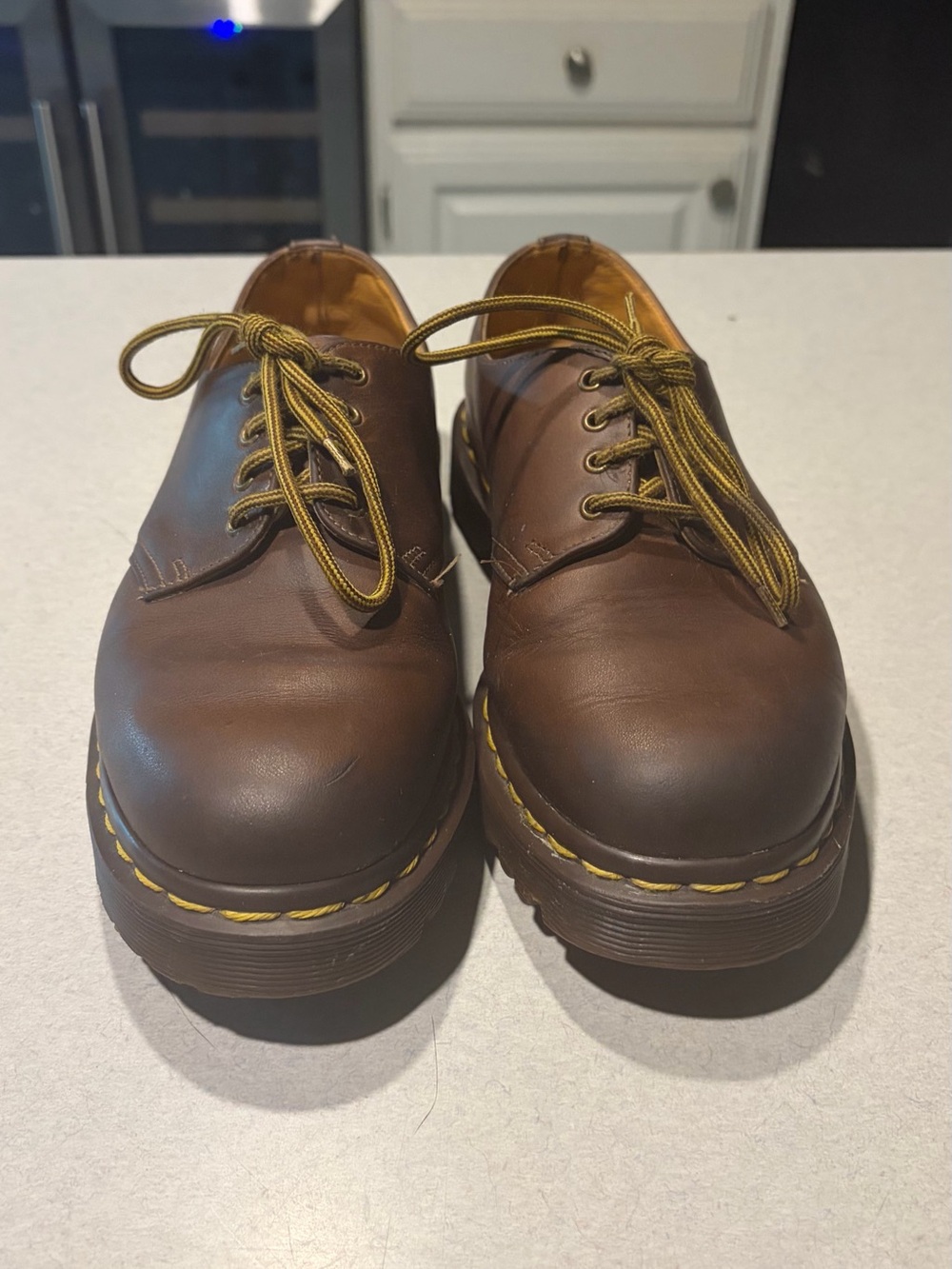 Vintage Dr. Martens 1561/59 Made in England Brown Leather Oxford Shoes UK 5